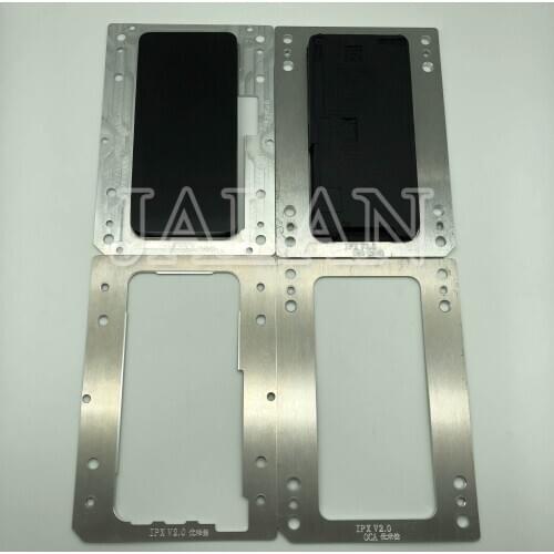 JALAN YMJ mold 2.0 for iphone X LCD OCA Glass Laminating mould+ 2 rubber unbent flex cable TP digitizer touch screen laminator