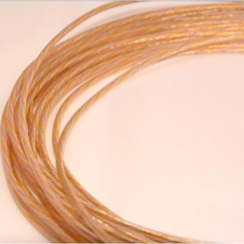 1m Diy earphone cable Three frequencies blance mixed sliver alloy 7NOCC(ID: 0.75mm OD: 1.5mm)
