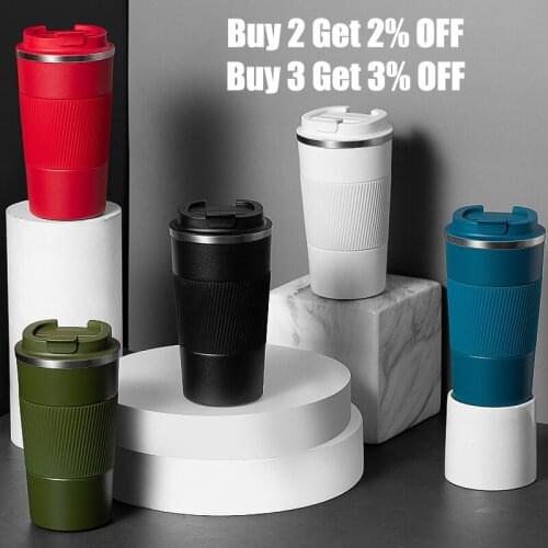 Mug Coffee Cup with Cover Stainless Steel Silicone Coffee Insulated Water Cup Outdoor Portable Cup Gifts Household office use