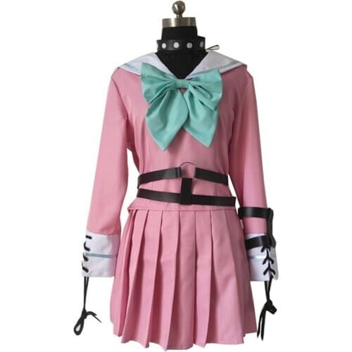 2019 Danganronpa V3 Killing Harmony Iruma Miu Cosplay Costume Props Anime Game Woman Girls party dress School Uniform outfit