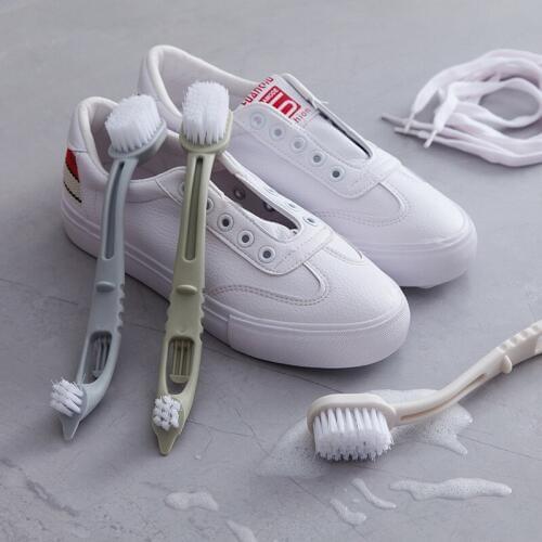 Long Handle Sneakers Washing Brushes&Shoes Cleaning Tools&Portable Double Head Plastic Shoe