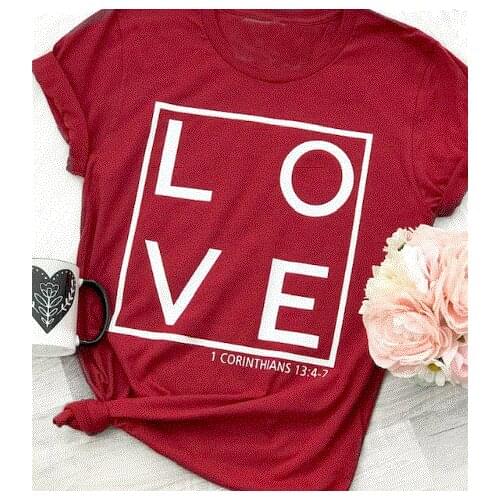 Love Christian T-Shirt Hipster Christian Graphic Lover Tee Jesus Faith Slogan Cotton Vintage Tops Religion Clothing quote shirt