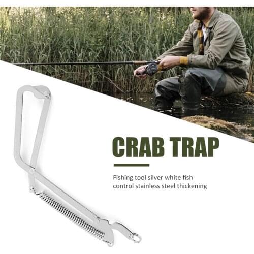 Pike Traps Fishing Hooks Crab Grabber Stainless Steel Fishing Clamp Holder Fishing Traps Hooks Stainless Steel Crab Grabber