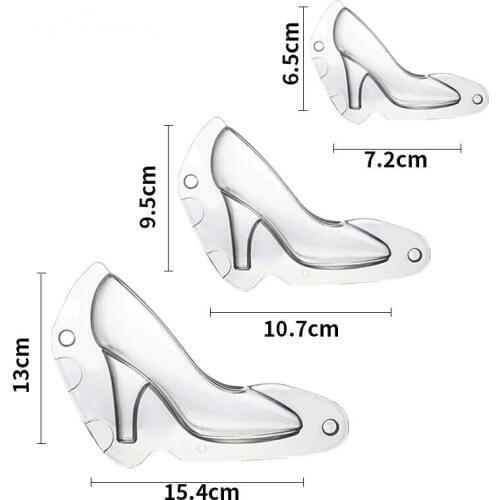 Luyou 1pcs High Heel Shoes Chocolate Candy Mould Bundle 3D Molding Instructions Fondant Cake Mold FM1733