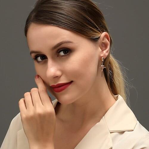 Modyle Fashion Earrings For Women Details Cross Upper Ear Cartilage Exquisite Earring Piercing Ornaments Bijoux Sets