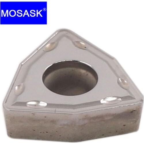 MOSASK 10PCS WCMX ZK01 Hole Aluminum Brass CNC Lathe Machining Hole Drilling Tools U Fast Drills Carbide Inserts