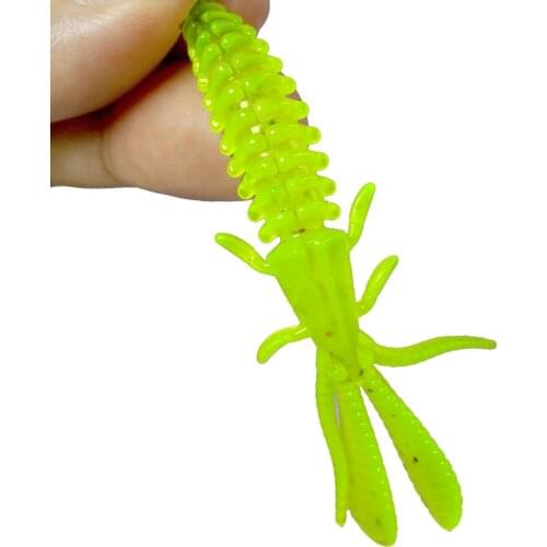 2021 6.9cm Soft Silicone Bait, Biting Shrimp Carp Bass, Pike Fishing Lure Gamba Gambas Gambita Lure,Sea Worm Swimbait Rockfishin