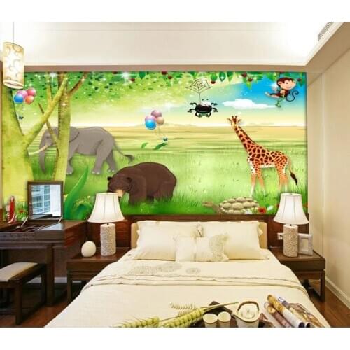 Custom Mural Wallpaper 3D Beautiful landscape animal mobilization Kids Room Bedroom Wall Decoration Photo Wall Paper