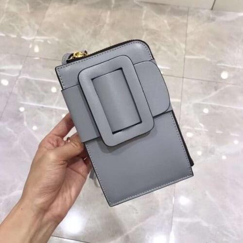New Women Fashion Simple Clutch High Quality Solid Color Phone Pocket Purse Casual Wallet Mini Handbags Shoulder Crossbody Bag