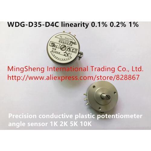 Original new 100% WDG-D35-D4C linearity 0.1% 0.2% 1% 1K 2K 5K 10K precision conductive plastic potentiometer angle sensor switch