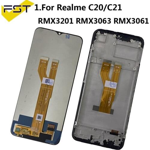 Original For Oppo Realme C20 RMX3061 LCD DIsplay Touch Screen Digitizer Panel Assembly Replacement For Realme C21 RMX3201