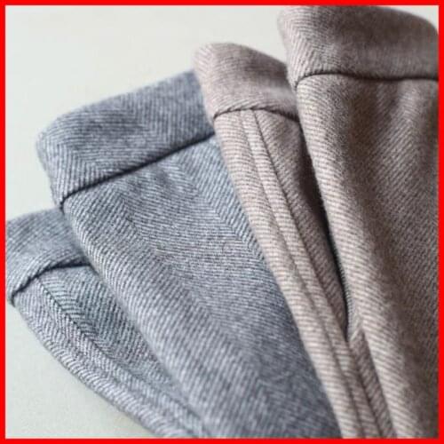 Autumn Winter Thicken Women Pencil Pants Plus Size OL Style Wool Female Work Suit Pant High Waist Loose Female Trousers W1784