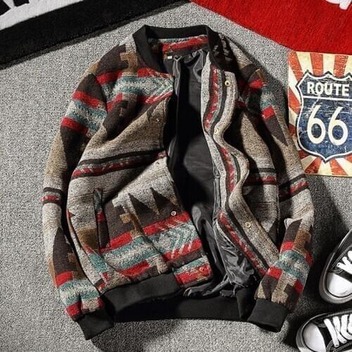 Autumn Winter Woolen Jacket Coat Casual Baseball Jackets Top Streetwear Hip Hop Coats HH131