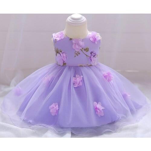 2021 New Girls Dress Cute Flower Dresses For Baby Girl Clothes Baby Princess Casual Summer Dress Infants Wedding Party Vestidos
