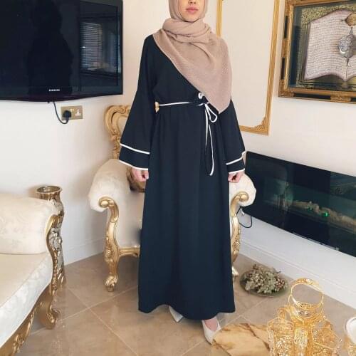Factory sells Z06Abaya gown with trumpet-sleeve Muslim gown in Turkey