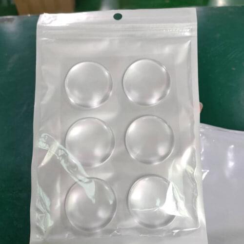 6pcs Wall Protector, Door Handle, Humper, Protective Plug, Non-slip Stickers, Self-adhesive Round Bumper, Door Stop, Muffler