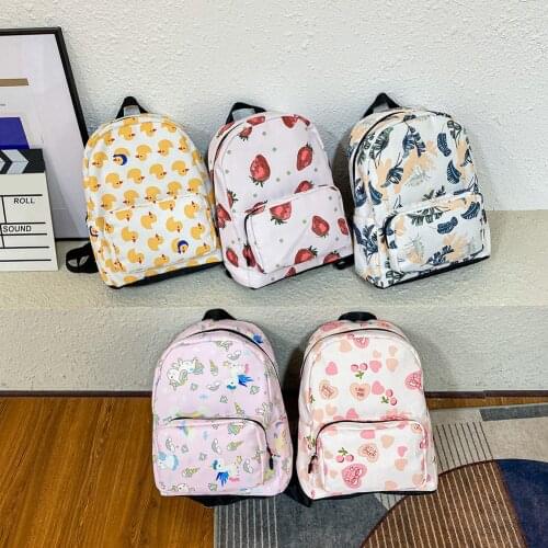 Fation Cute Women Oxford Cloth Printing Backpack Casual Students Large Capacity Handbags School Travel Shoulder Bags 2021new