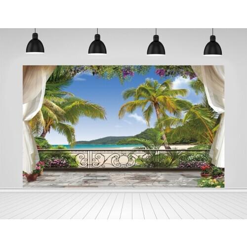 Scopiso Hawaii Beach Scenery Backdrop Photography Background Baby Shower Birthday Wedding Party Decoration Photo Studio Props