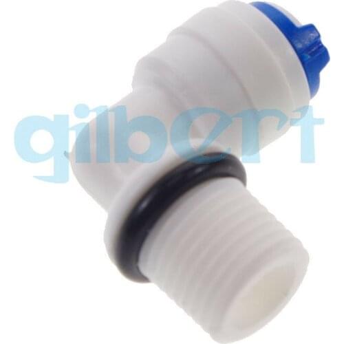 1/4" Tube OD Pushfit Quick 1/8" Male BSP Elbow With Seal Pipe Reverse Osmosis RO Water System Fitting Connector Adapter