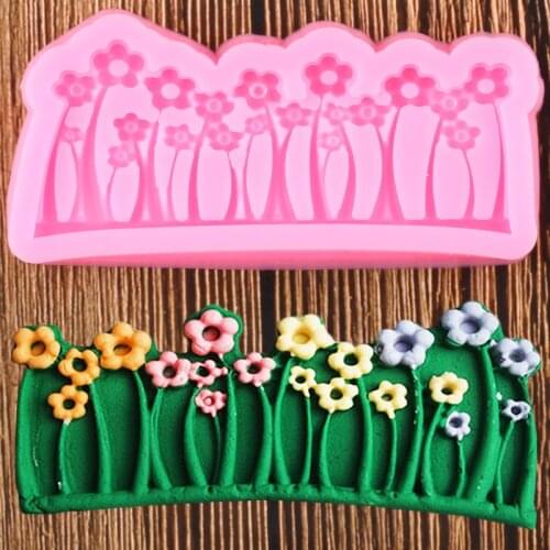 Flower Grass Silicone Molds Fondant Mould Cake Decorating Tools Candy Clay Mold Kitchen Baking Chocolate Gumpaste Moulds
