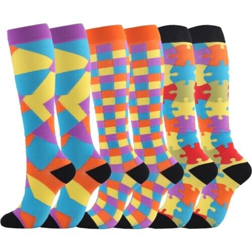 Sports Stretch Compression Socks Nurse Leggings High Long Tube Spot European American Running Compression Socks