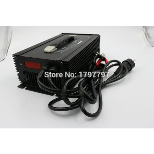 12 volt 75 amp LED display lead acid battery charger for escooter batteries pack with clamp