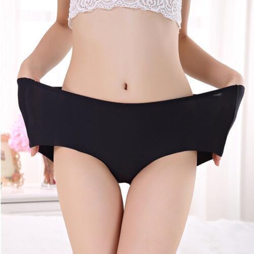 Womens Briefs Stretching Boyshort Plus Size XXXL High Waist Underwear Female Sexy Ultra-Thin Panties Seamless Pants Fashion New