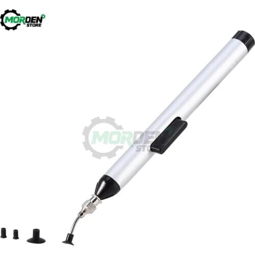 Vacuum Suction Pen Remover Sucker Pump IC Sucking Pen IC SMD Tweezer Pick Up Tool Solder Desoldering with 3 Suction Headers