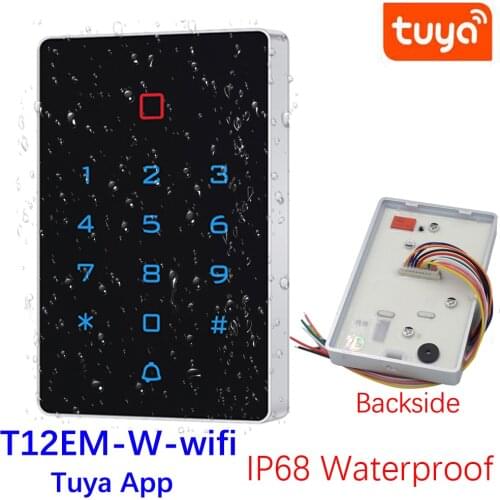 IP65 waterproof Digtial Backlit touch Keypad access control T12 125KHZ RFID Standalone access controller 13.56MHZ Card Readr