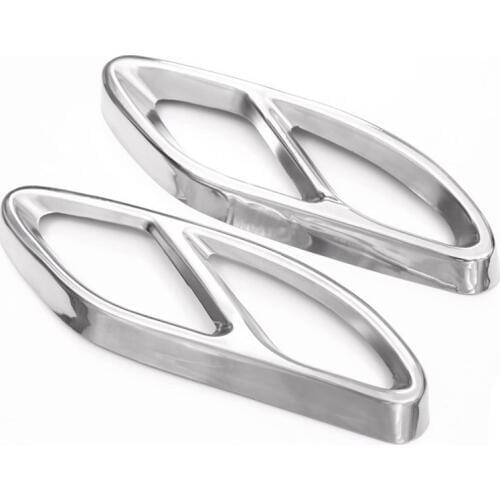 Top Quality For Mercedes Benz GLC A B C EClass W205 Coupe W213 W176 W246 2016-17 Car Accessory AMG Exhaust Cover Trim 304 Steel