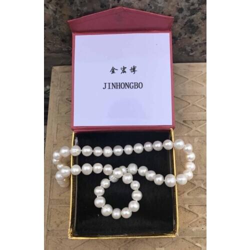 Top quality round COLLECTABLE 11-12mm REAL fresh water pearl necklace 18inch