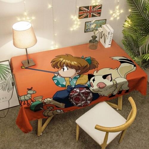 Japan Anime Tablecloth for Table Waterproof Rectangle Table Cloth Home Kitchen Party Decoration Nappe De Table Tapete Manteles