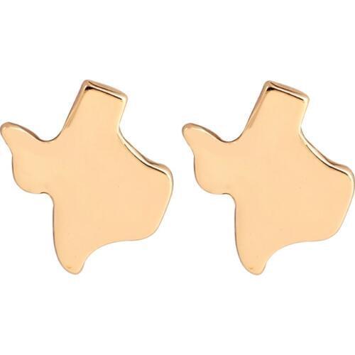 Yiustar Texas Earrings Cute Helix Map Stud Earring for Women USA Map TX State Earrings Proud Native Hometown Texan Stud Earrings