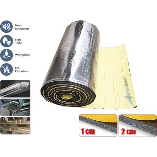 Arrowzoom 1 Meter Sound Deadening Insulation Foam Self-Adhesive Pipe Insulation Foil Mat KK1151