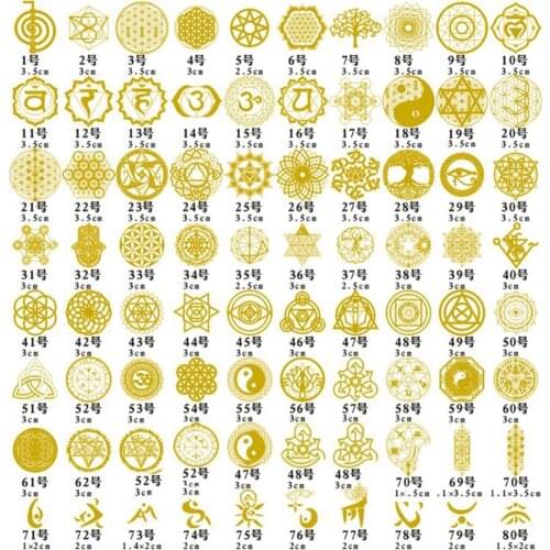 1pcs 80 Repel Evil Pyramid Energy Tower Paste Energy Pattern With use of epoxy Mold Making Mould Jewelry Tool stickers for DIY j