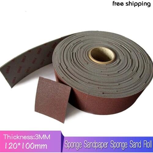10 Sheets Sponge Sandpaper Sponge Sand Roll 120*100*3MM Phone Shell and Ceramic Polishing Grinding Tool
