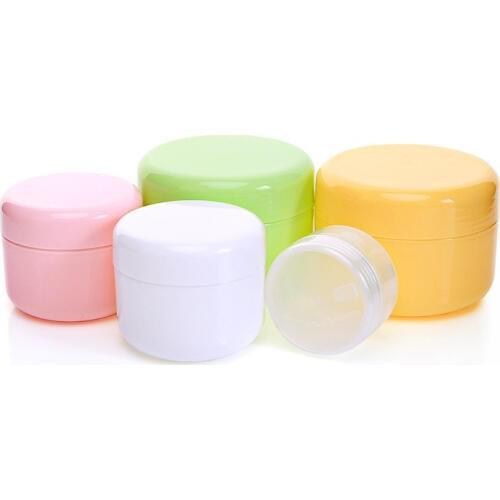 100pcs/lot 10ml Colored Cream Jars for Travel Size Containers with Hard Sealed Lids for Face Hand Body Cream 10g