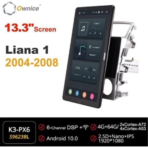 1920*1080 Android 10.0 Ownice 13.3 Inch Rotation Autoradio 1 Din forSuzuki LIANA 2004 2008 Car Radio Auto GPS Multimedia DSP