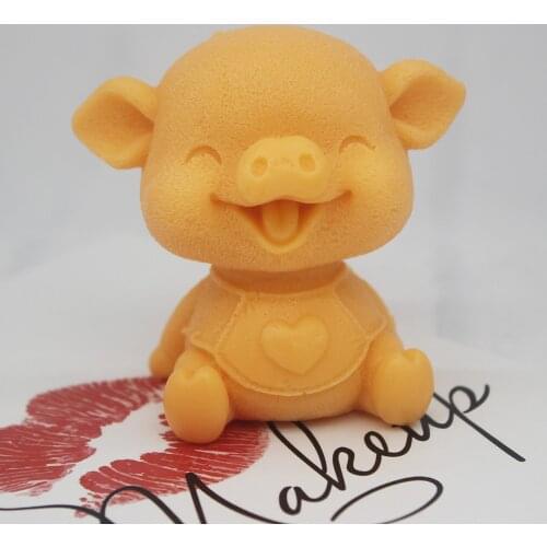 C1327 Smiley Pig Incense Paste Modle DIY Incense Stone Vehicle Vent Silicone Modle