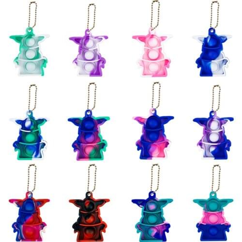 Baby Yoda Push Bubble Sensory Toys Squishy Antistress Reliever Adult Child Funny Anti-Stress Fidget Reliver Kawaii Anti Stress