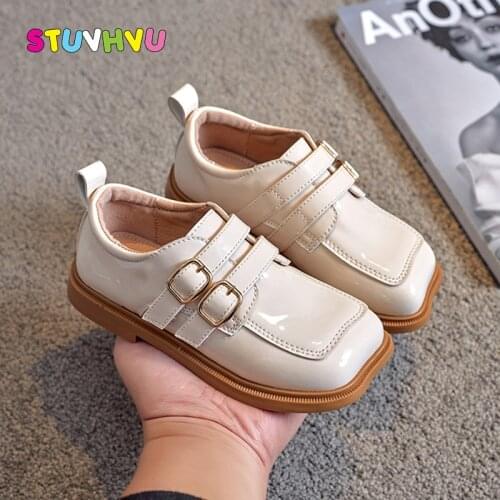 Childrens Retro Leather Shoes Casual Girls Shoes 2021 Spring and Autumn New British Style Baby Boys School Shoes Soft Bottom