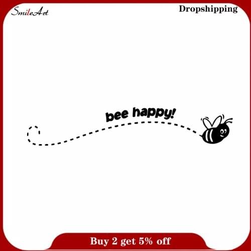 DIY Art Bee Wall Sticker Removable Self Adhesive Watercolo Removable Wall Sticker Bedroom Nursery Decoration