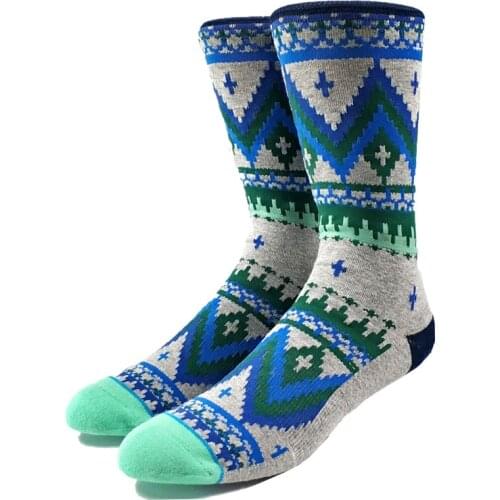Mens Happy Complete Gray Bohemia Socks