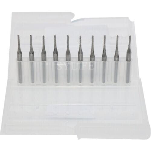 Milling Cutter Engraving Bits 1.3mm for CNC/PCB Machinery Rotary Burr 10pcs