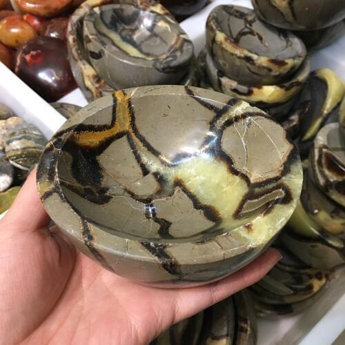 800-1000g Septarian Crystal Bowl Gemstone Dish Serving Dish Display Ritual Bowl Reiki