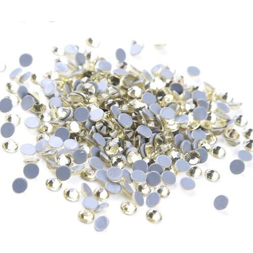 Crystals Stones Iron on FlatBack Light Yellow Hot Fix Strass Crystal Hotfix Rhinestones SS6,SS8,SS10,SS16,SS20,SS30 for Clothes