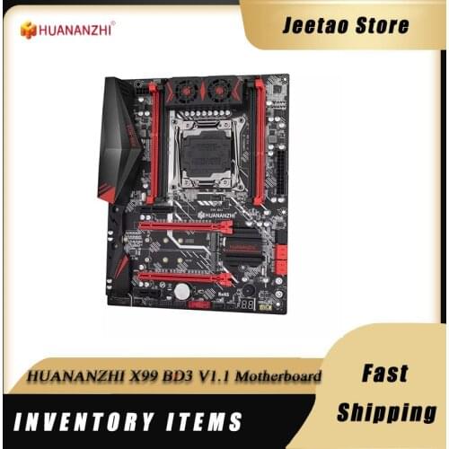 HUANANZHI X99-BD3 V1.1 Motherboard For Intel X99 LGA 2011-3 All Series DDR3 RECC128GB M.2 PCI-E NVME NGFF ATX Server Mainboard