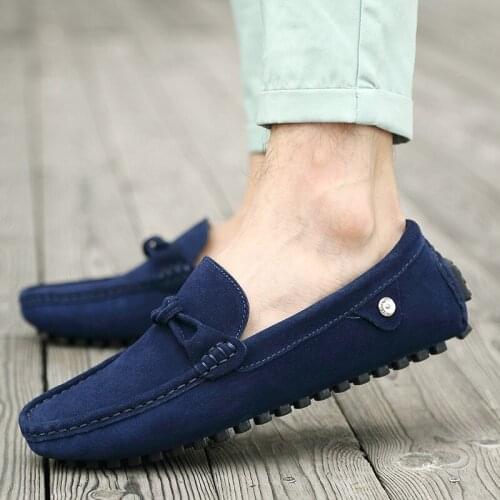 Men Casual Shoes Fashion Men Shoes Genuine Leather Men Loafers Moccasins Slip on Mens Flats Male Driving Shoes 2021 New