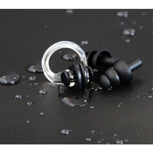 Swimming Essential Tool Soft Silicone Swimming Nose Clips + 2 Ear Plugs Earplugs Gear Pool Accessories Water Sports