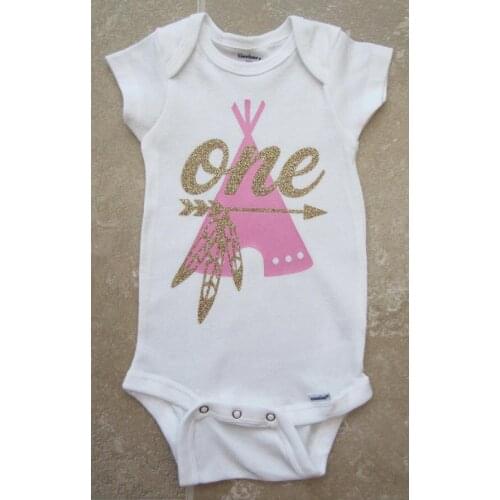 Personalized Wild One Teepee boy girl first birthday bodysuit onepiece Tutu Dress romper Outfit Set baby shower party favors